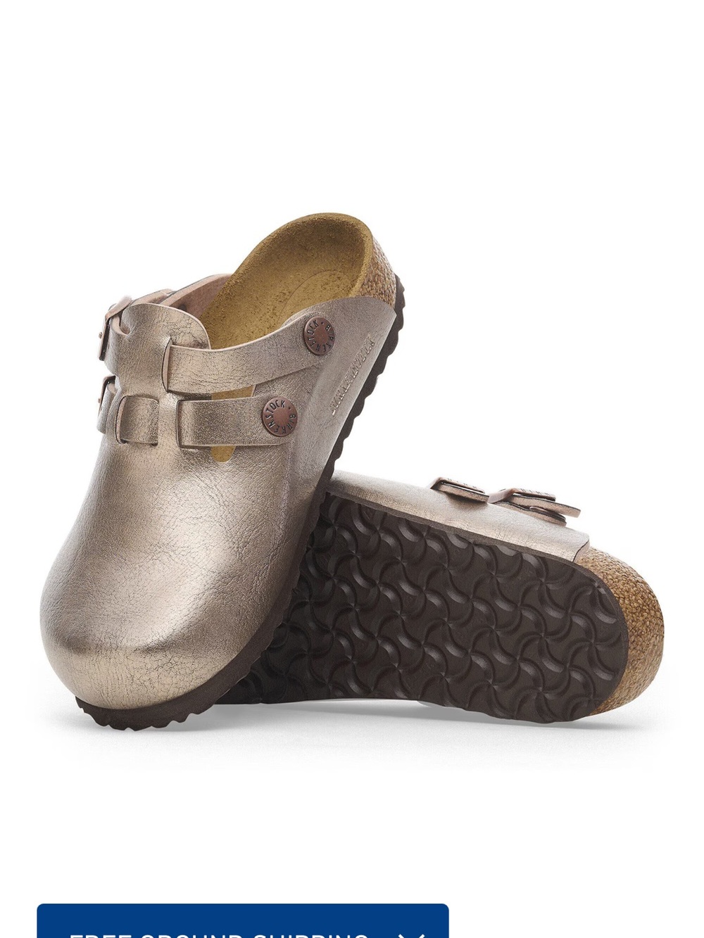 Birkenstock Kids Metallic Gold “The Kay” Clog